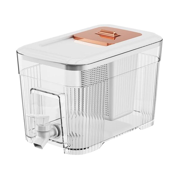 Fiocias 6L Cold Kettle Iced Juice Dispenser Lemonade Container Fridge Beverage Dispenser White