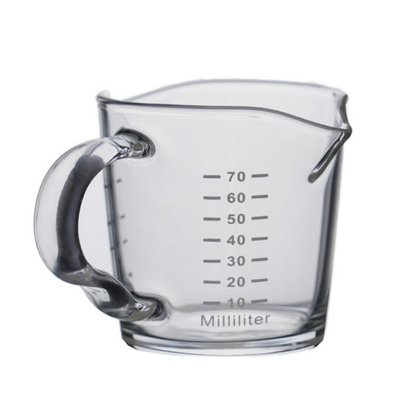 Fiocias 70 Ml Glass Measuring Jugs Coffee And Milk Cups Kitchen Utensils Dishwasher Safe