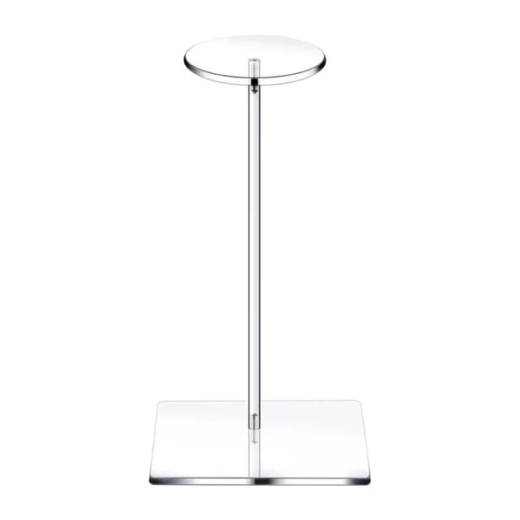 Fiocias Acrylic Hat Display Stand Hat Display Rack Wig Stand Decor Baseball Hat Rack for Square Base 35cm