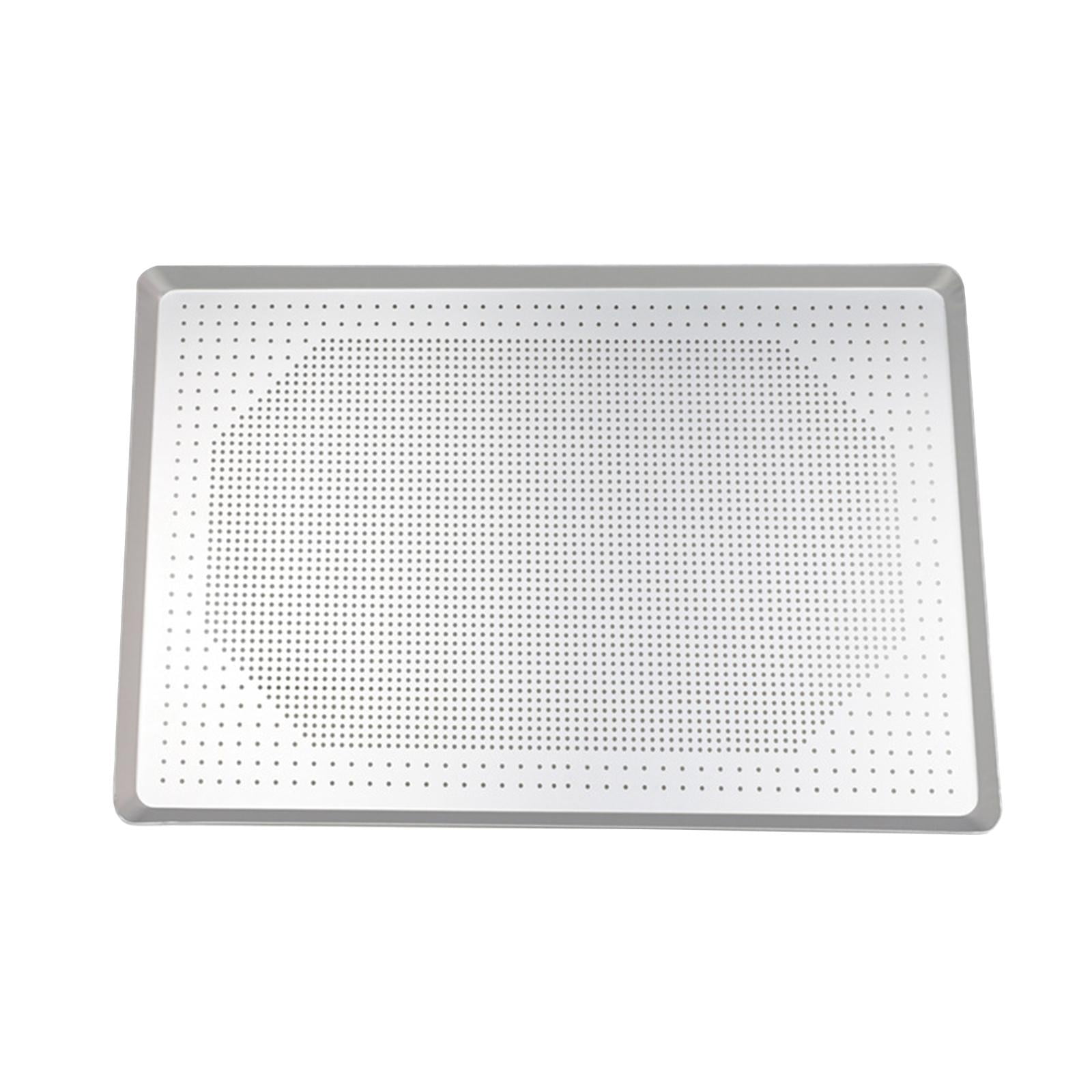 Fiocias Aluminum Perforated Sheet Pan Baking Pan Reusable Easy to Clean Pizza Pan Cookie Style A
