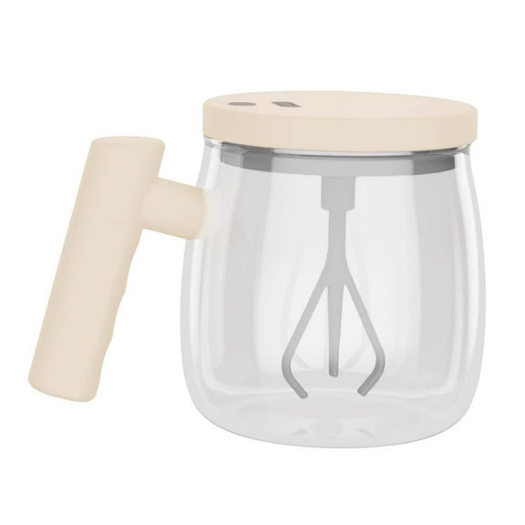 Fiocias Automatic Stirring Cup Electric Mixer Mug 400ml Powerful High Speed Multipurpose Khaki
