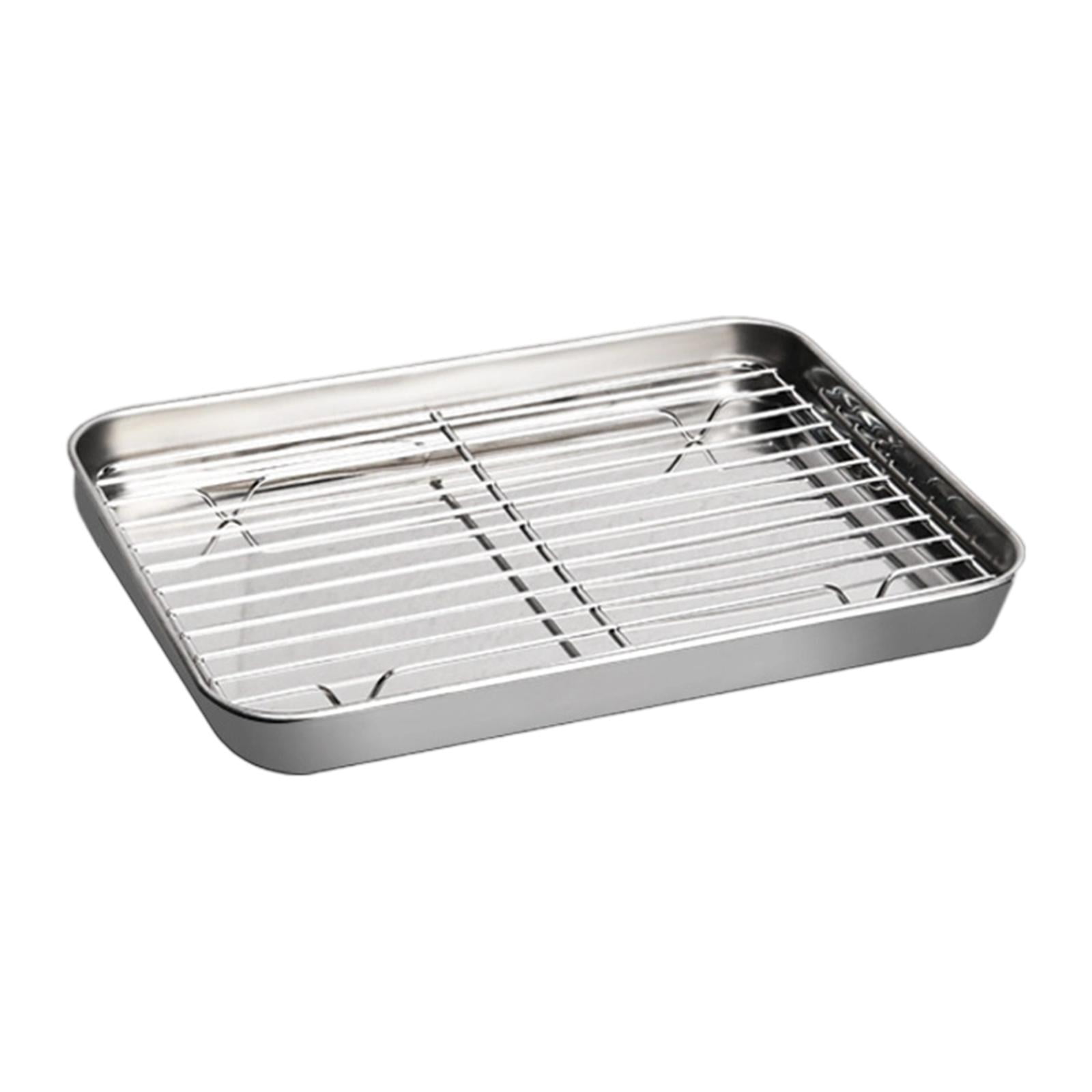 Fiocias Baking Pan Baking Sheet with Rack Set Cookie Sheet Cookie Pan for Hotel Barbecue XL