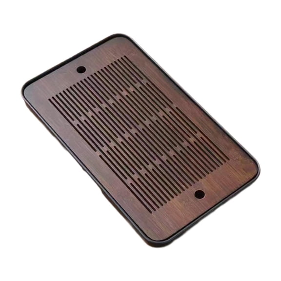 Fiocias Bamboo Chinese Kung Fu Tea Tray Kungfu Tea Table Tea Set Accessory for Household Brown