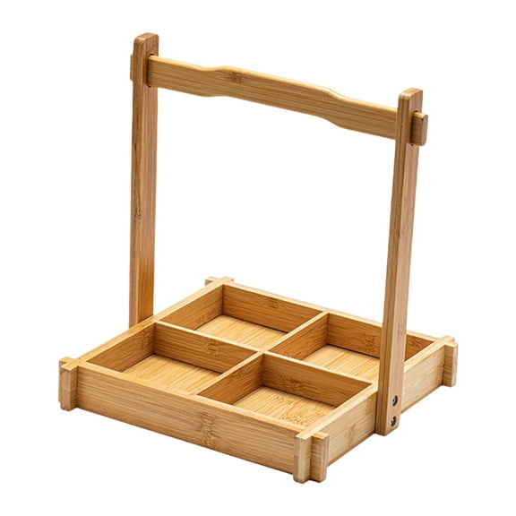 Fiocias Bamboo Nuts Platter Tray Candy Container Portable Creative Serving Platter Dried