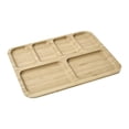 thumbnail image 1 of Fiocias Bamboo Serving Tray Platter Cheese Board Multipurpose Rustic Appetizer Plate, 1 of 9