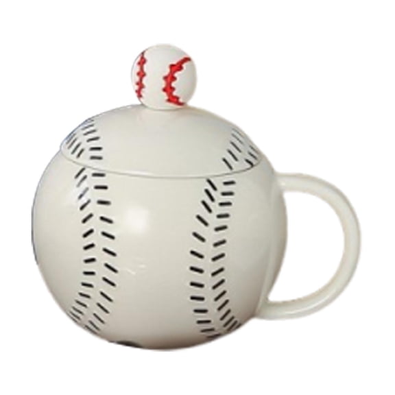 Fiocias Baseball Ceramic Coffee Mug Drinkware for Hot Drinks Baseball Lover Birthday Black