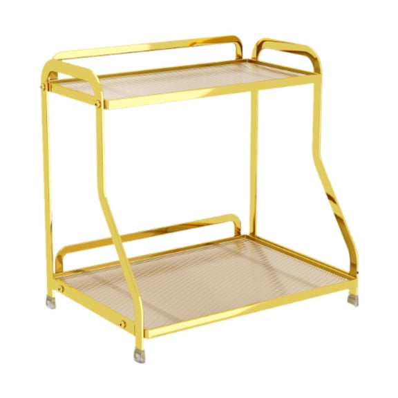 Fiocias Bathroom Countertop Organizer 2 Tiers Creative Multipurpose Sink Organizer Shelf Gold
