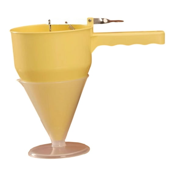 Fiocias Batter Dispenser Batter Funnel Kitchen Tool Versatile Baking Tool Cake Dispenser Yellow