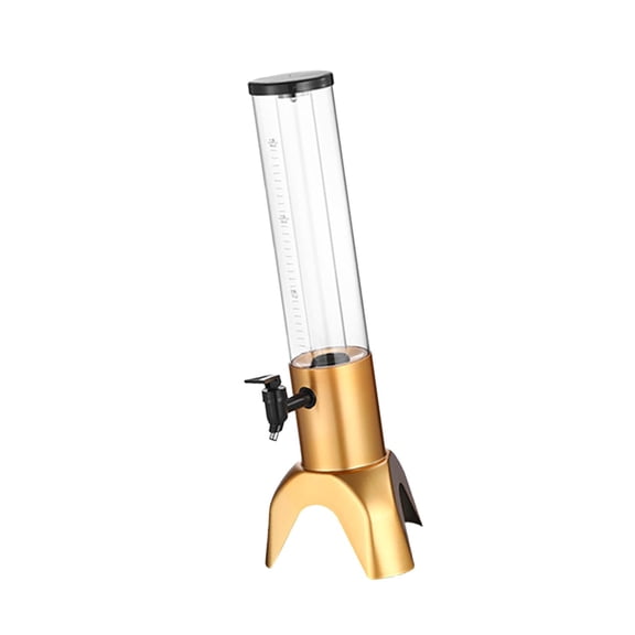 Fiocias Beer Dispenser Lemonade Water Container Lighted Beer Keg Countertop Drinks Tower 1.5L