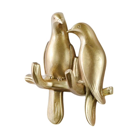 Fiocias Bird Hook, Wall Decorations Clothes Storage Hanger Hanging Rack for Clothing Key L Gold