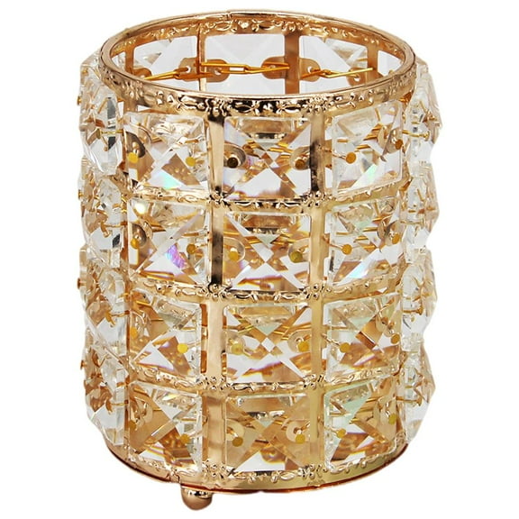 Fiocias Bling Pencil Pen Cup Storage Box Container Decor Makeup Brush None No China Tidy Golden