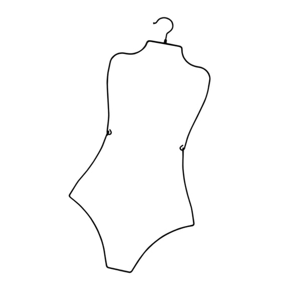 Fiocias Body Shape Lingerie Hanger Bathing Suit Display Rack Swimsuit Display Hanger for Black