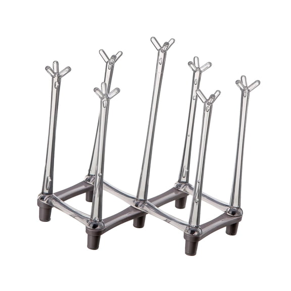 Fiocias Bottle Drainer Stand Spacing Adjustable Multipurpose Water Bottle Dryer Rack for Gray