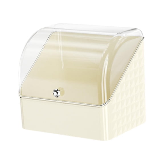 Fiocias Bread Box Decorative Practical Entryway Storage Box for Sundries Home Pantry Beige Clear Diamond
