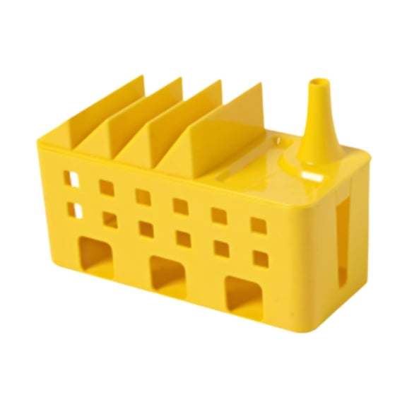 Fiocias Cable Management Box Nordic Style Desktop with Lid Cover and Hide Cord Organizer Yellow