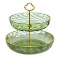 thumbnail image 1 of Fiocias Cake Stand 2 Tier Fruit Snack Plates Dinner Table Display Plate Serving Tray for Green, 1 of 7