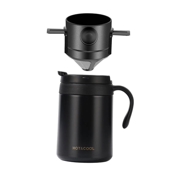 Fiocias Camping Coffee Maker Set Coffee Cup Insulated Coffee Mug with Coffee Dripper for