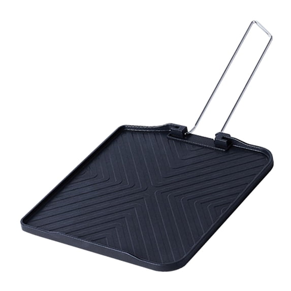 Fiocias Camping Frying Pan Frying Pan Grill Plate Non-Stick Coating Aluminum Square Pans Left
