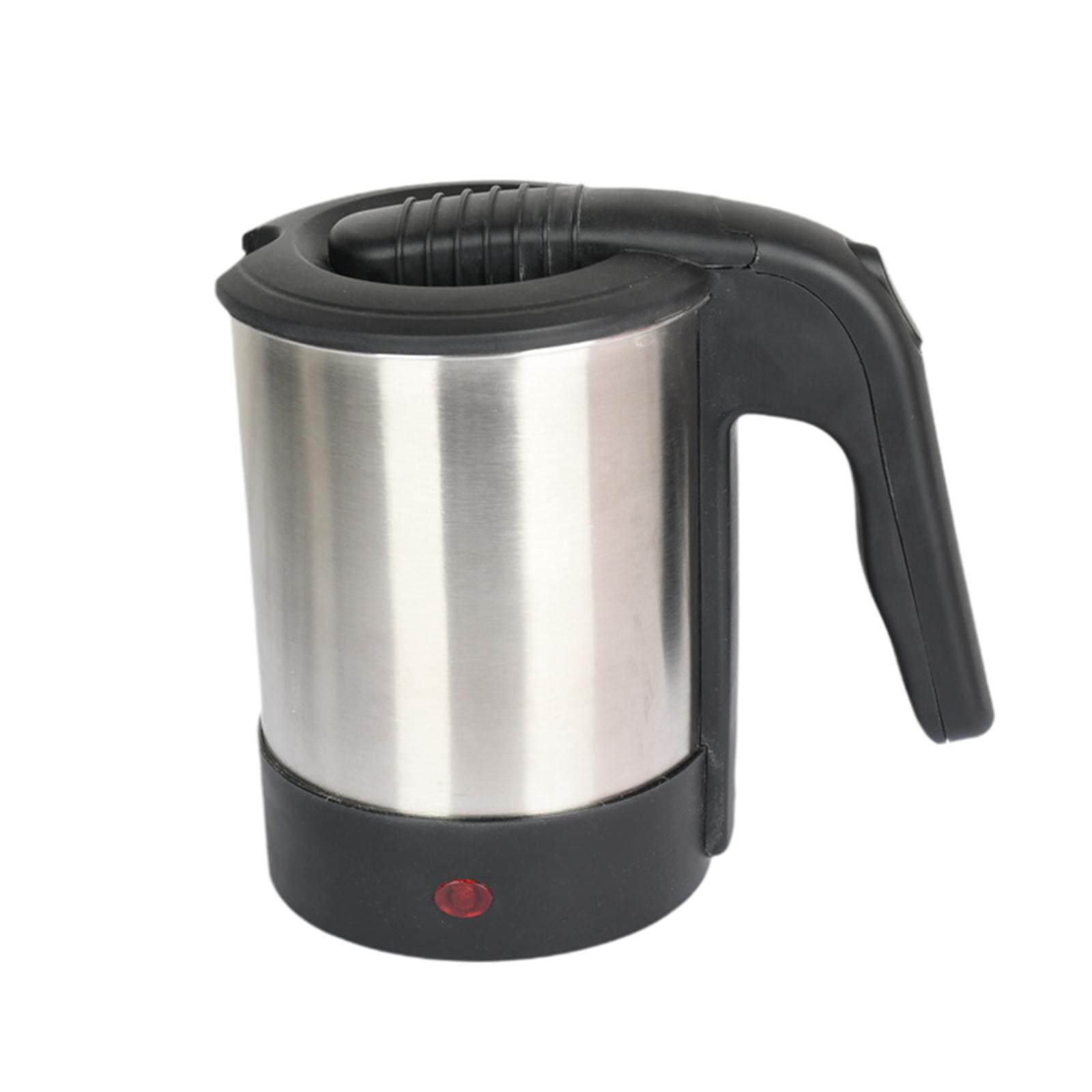 Fiocias Car Electric Travel Kettle Hot Water Pot Compact Stainless Steel Portable Warmer 24V 250W