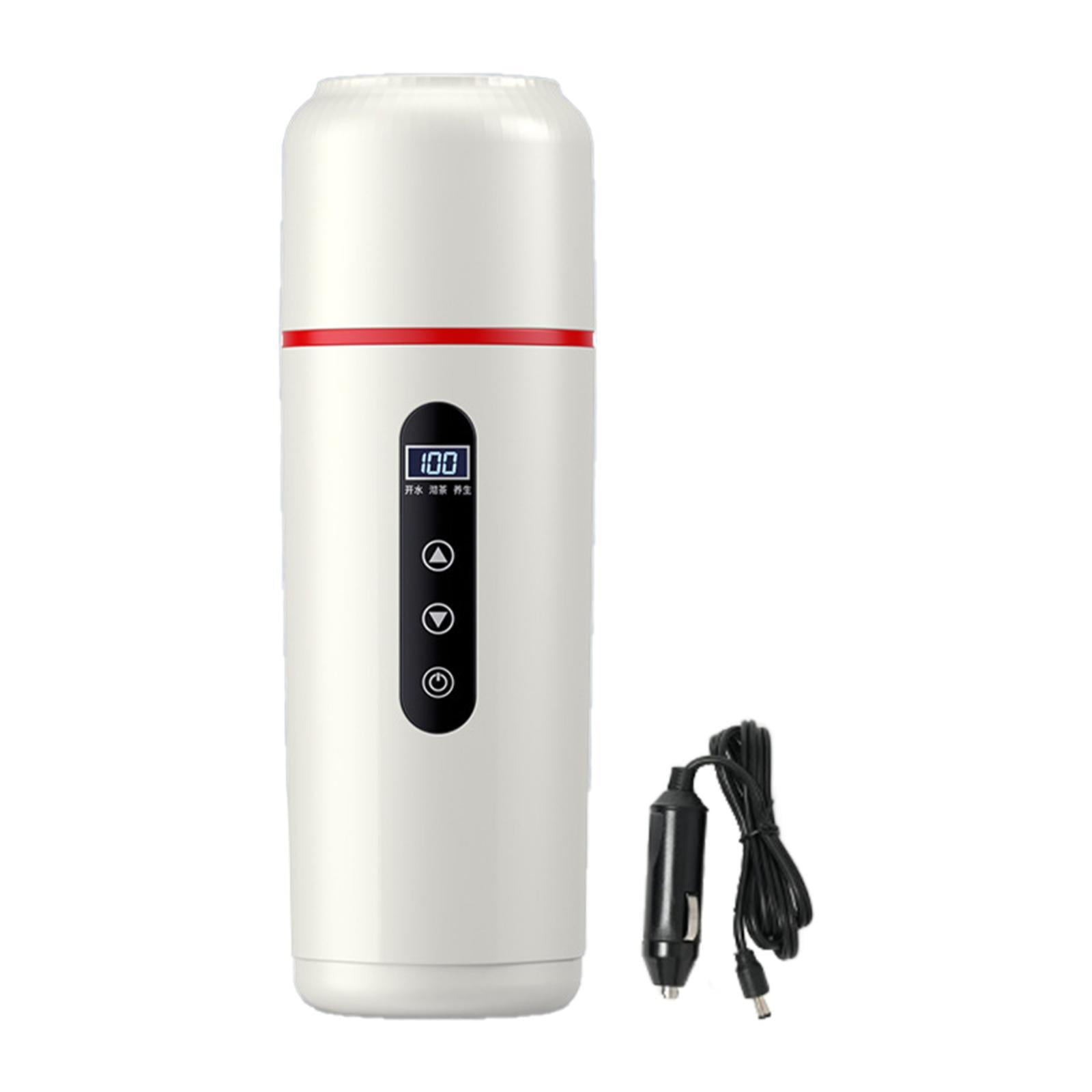 Fiocias Car Heating Travel Cup Car Electric Kettle Car Cup Warmer 12V/24V Car Heated Mug Style C