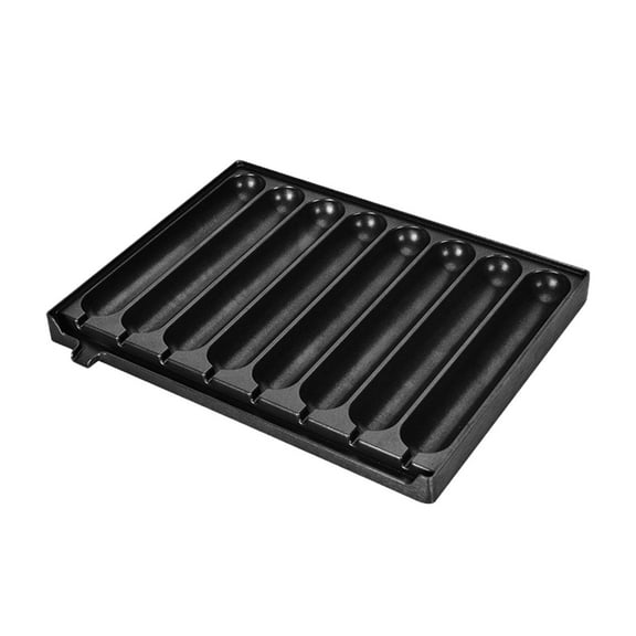 Fiocias Cast Iron Cornbread Pan 8 Grids Nonstick Pre Seasoned Hot Dog Tray Sausage Plate