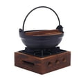 thumbnail image 1 of Fiocias Cast Iron Japanese Sukiyaki Stew Pot Cookware Stockpot 2.1L-4L Healthy Cookware Pot 18cm Base 16x6cm, 1 of 9