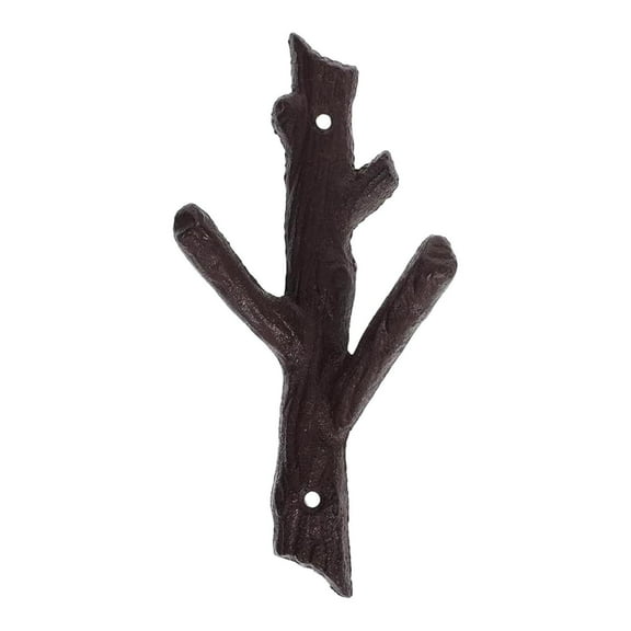 Fiocias Cast Iron Tree Branch Wall Hook Clothes Rack Heavy Duty Gift Brown Sturdy Hanger