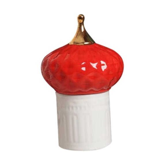 Fiocias Ceramic Candy Jar Empty Castle Dustproof Multipurpose Small Decorative Creative
