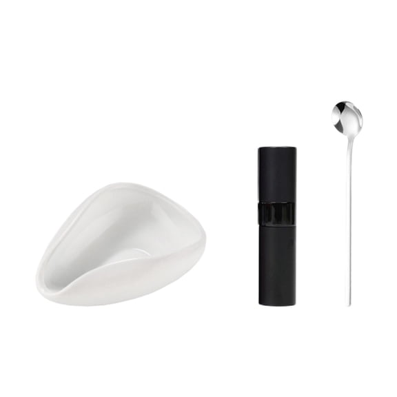 Fiocias Ceramic Dosing Vessel Coffee Bean Weighing Bean Display Plate Coffee Bean Dosing White