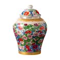 thumbnail image 1 of Fiocias Ceramic Flower Vase Storage Pot Can Porcelain Jar Tea Canister Ginger Temple Jar Multicolor Flower, 1 of 9