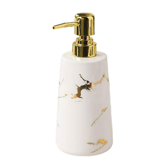 Fiocias Ceramic Pump Soap Dispenser Elegant Stylish Refillable Lotion Soap Dispenser for White