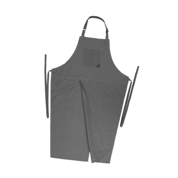 Fiocias Ceramic Split Leg Apron Portable Multi-purpose Wear-resistant Hanging Neck Apron gray