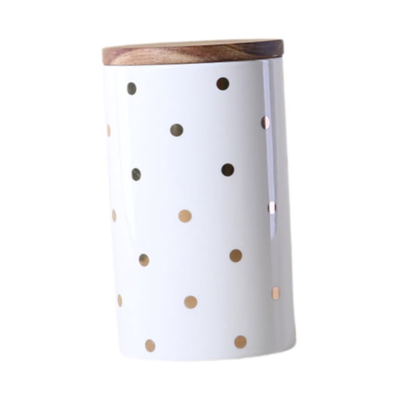 Fiocias Ceramic Storage Jar Storage Containers Pot Cereal Grain Organizer Sealed Kitchen Dot