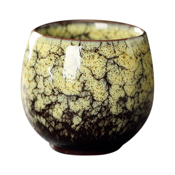 Fiocias Ceramic Tea Cup Kung Fu 110ml without Handles Tea Mug Mug for Hotel Tea Ceremony G