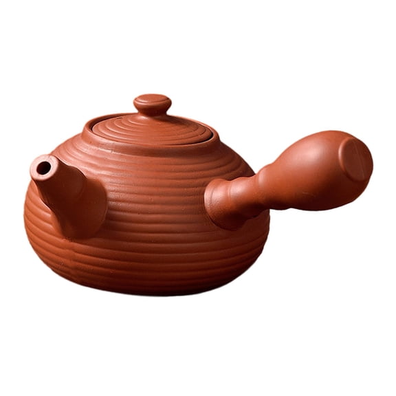 Fiocias Ceramic Teapot Blooming and Loose Tea Leaf Kettle Durable Porcelain Tea Pot Milk Red 500ml