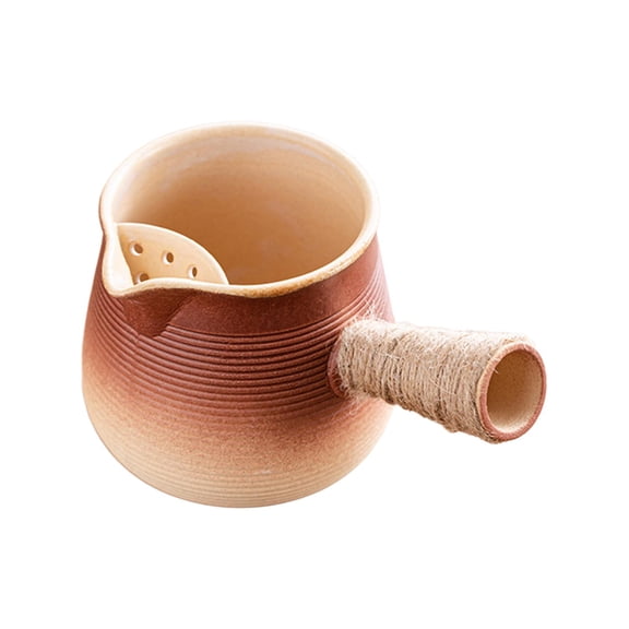 Fiocias Ceramic Teapot Blooming and Loose Tea Leaf Kettle with Side Handle Tea Maker for 700ml