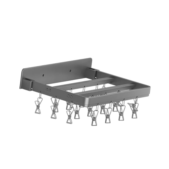 Fiocias Clip Hangers Clothing Dryer Washing Line Hanging Hook Laundry Sock Drying Hanger Gray 20 Pegs
