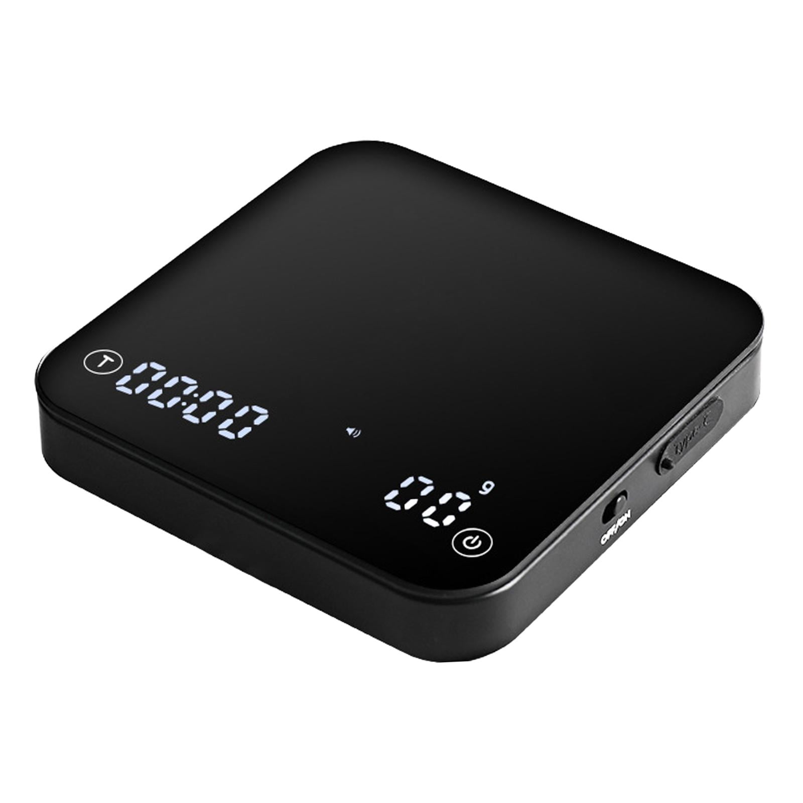 Fiocias Coffee Digital Scale with Timer Precision Professional Rechargeable Kitchen Food Black