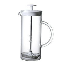 Fiocias Coffee Maker 16 Ounce Professional Glass Brew Coffee Pot for Tea Save Money Save white