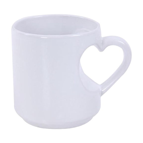 Fiocias Coffee Mug Ceramic Funny Coffee Cup with Handle Household Heart Pattern Drinking White