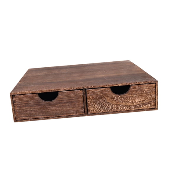 Fiocias Coffee Pod Storage Box Coffee Pods and Tea Organizer Large Capacity Coffee Maker Brown