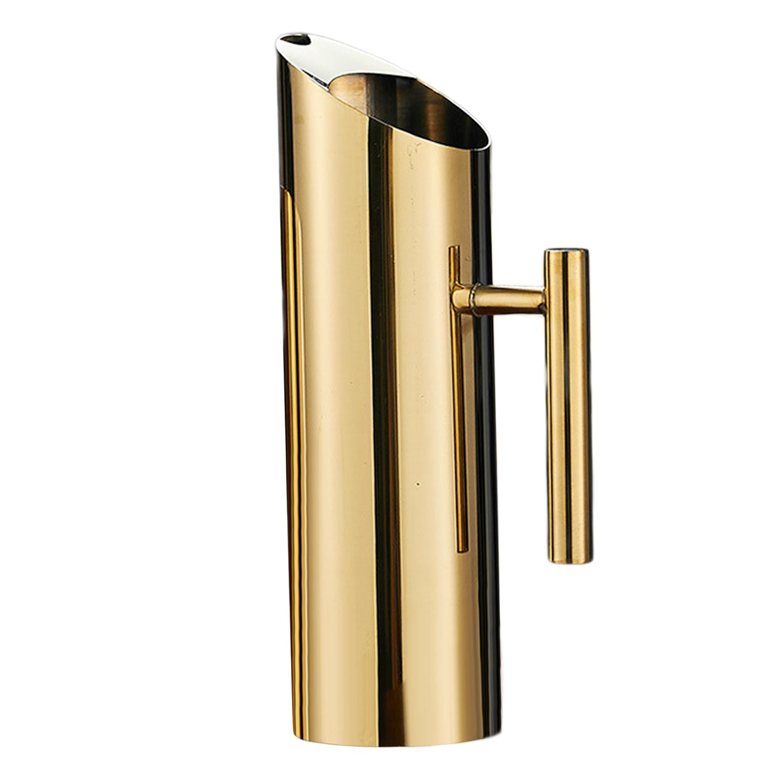 Fiocias Cold Beverage Pitcher Coffee Kettle Stainless Steel Modern Water Carafe for Cold 1.5L