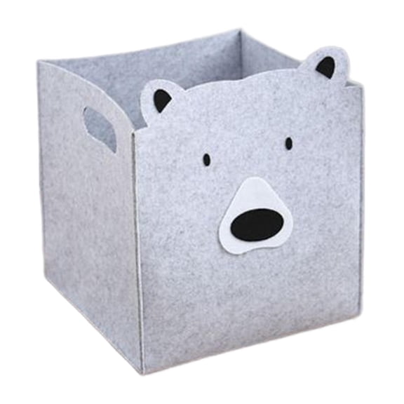 Fiocias Collapsible Storage Box Folding Jumbo Storage Chest ToyBox Basket Grey 35cm