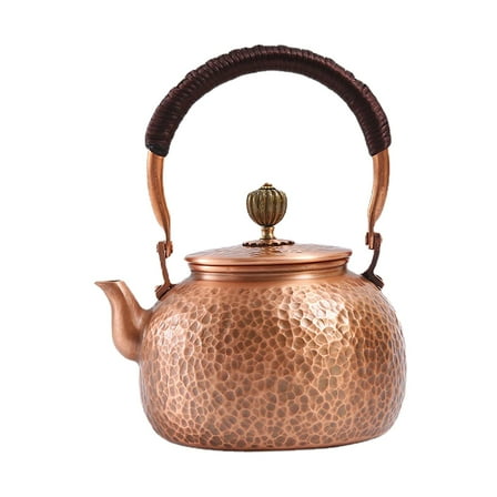 Fiocias Copper Teapot Coffee Pot Handmade with Handle Tea Maker Teawear Hot Water Kettle Styles A