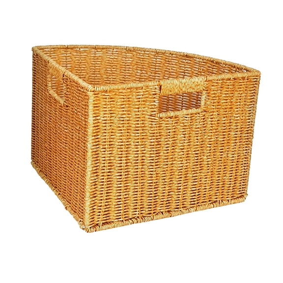 Fiocias Corner Basket, Storage Box, Multifunctional Triangle Organizer, Woven Basket for L
