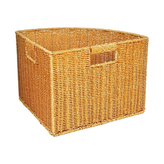 Fiocias Corner Basket, Storage Box, Multifunctional Triangle Organizer, Woven Basket for L
