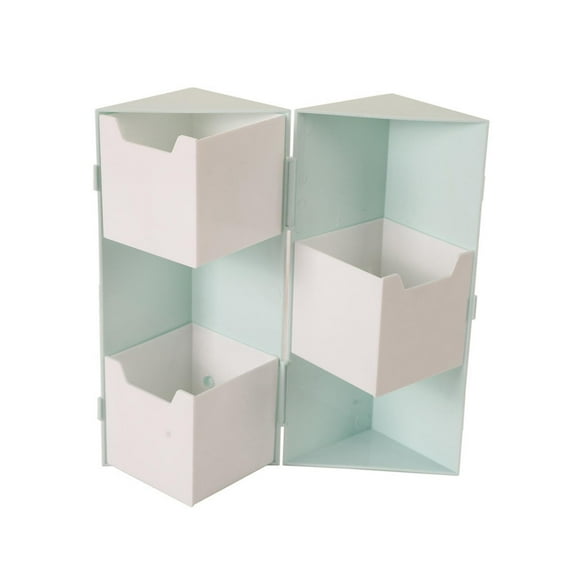 Fiocias Countertop Storage Box with Drawer Multipurpose Bathroom Organizer Container for Green
