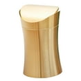 thumbnail image 1 of Fiocias Countertop Trash Can Brushed Stainless Steel Space Saving Garbage Container with Gold, 1 of 9