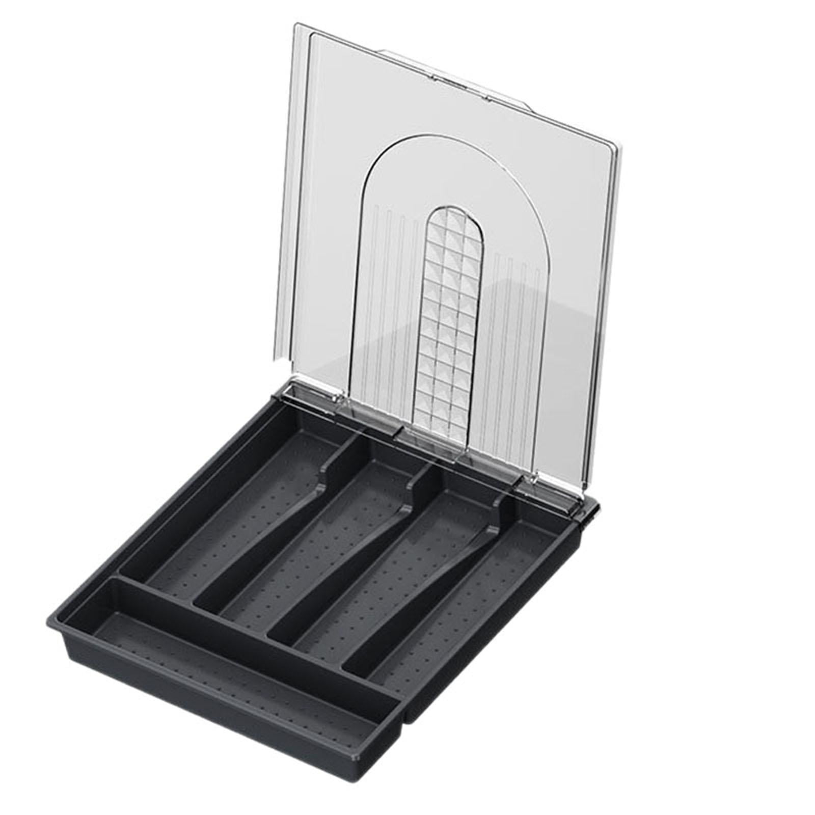Fiocias Cutlery Silverware Tray 5 Compartments Silverware Holder Utensil Holder Utensil Color B