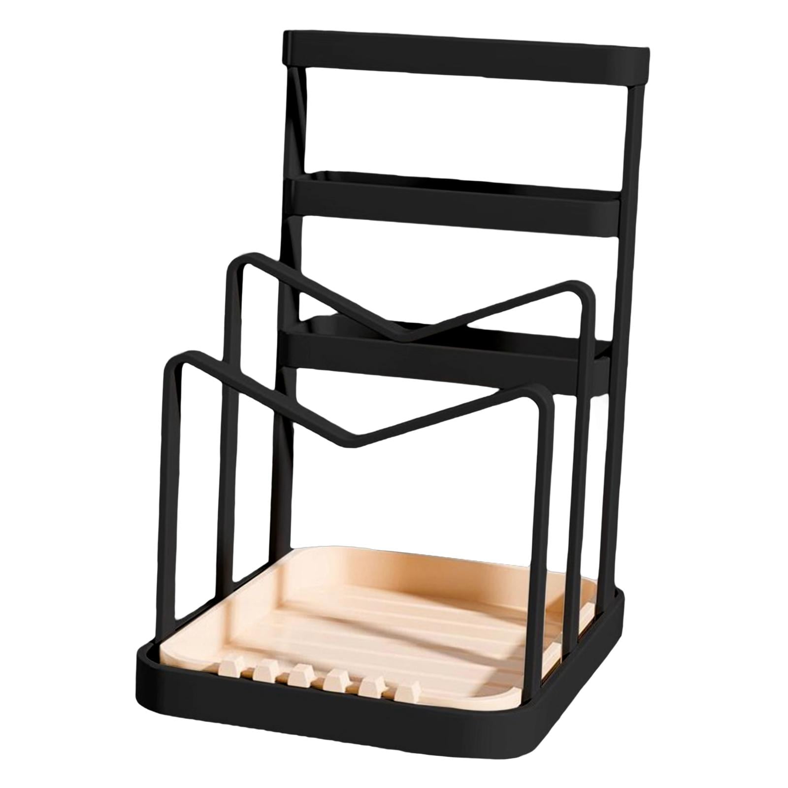 Fiocias Cutting Board Organizer Kitchen Utensils Holder Kitchen Rack,Multifunctional black